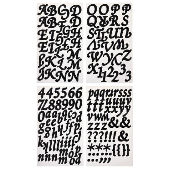 Large Elegant Black Alphabet Stickers Recollections™